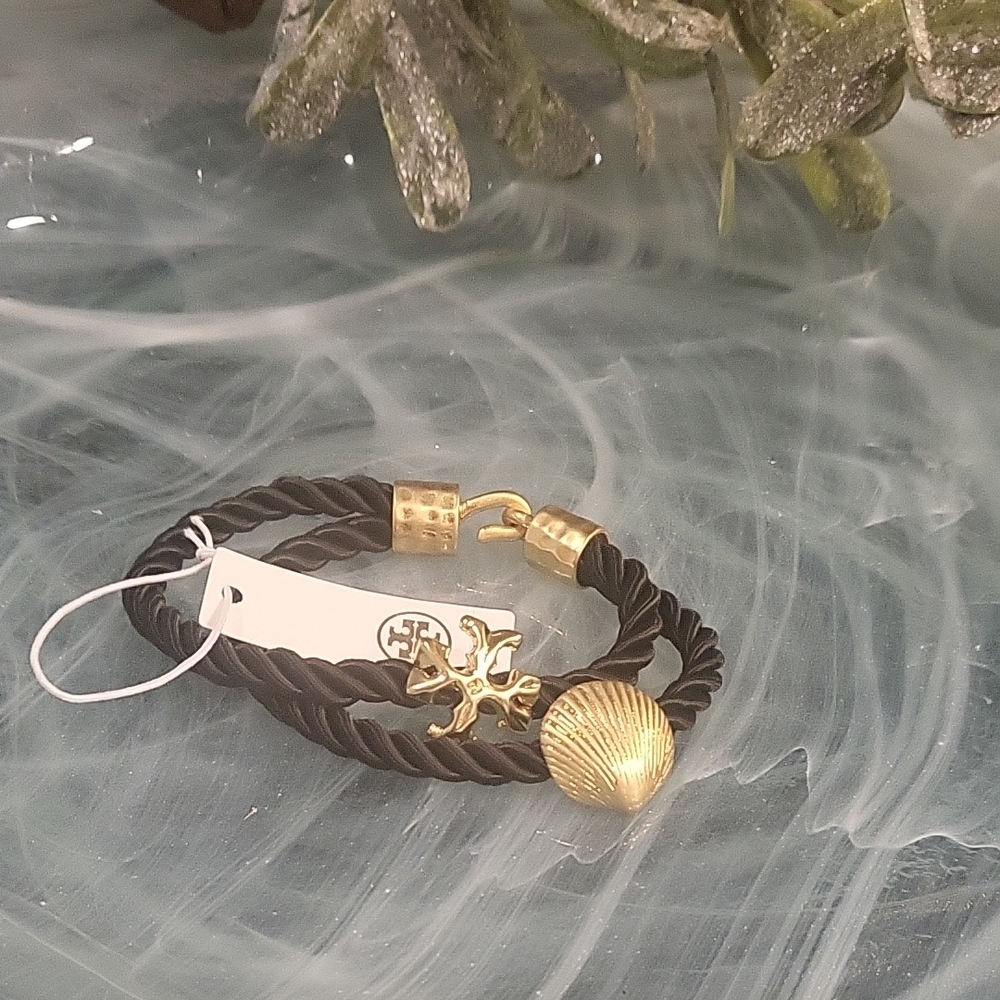Tory BurchBlack and Gold Bracelet